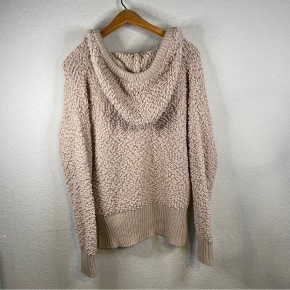 𝅺FAVLUX Women's Popcorn Hoodie Tan Oversized Sweater S - Picture 6 of 12
